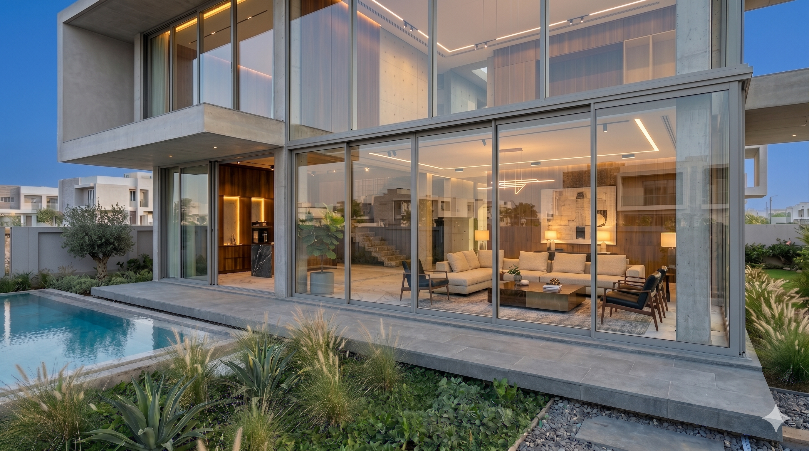 Modern villa design by Sitapra Associates